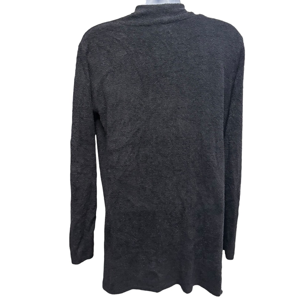 Barefoot Dreams Bamboo Chic Lite Cardigan 436 Carbon Black Waterfall Wrap S/M - Picture 2 of 11